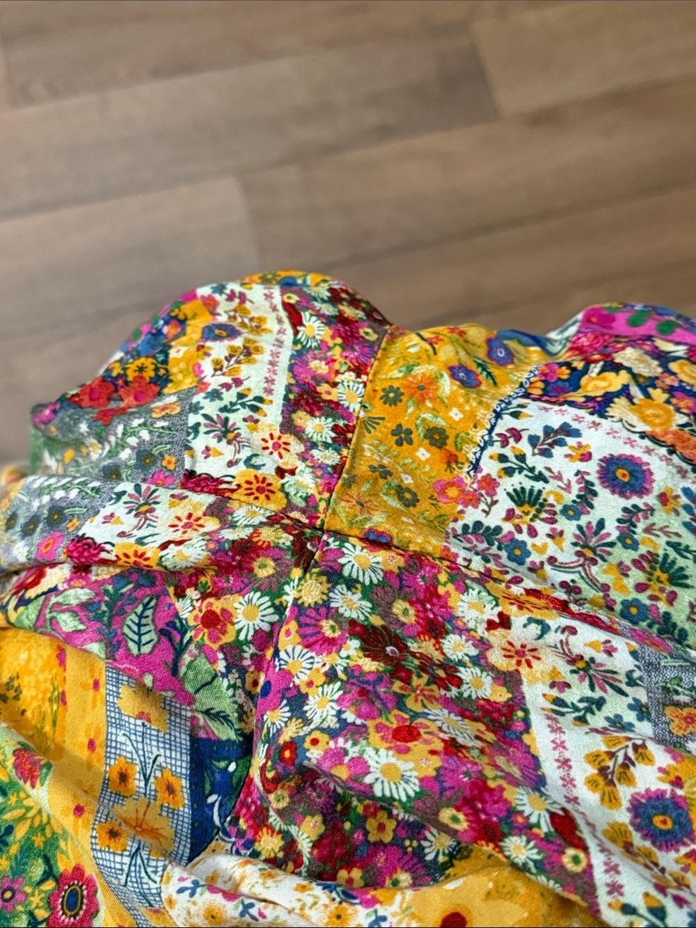 Natural Life Size Medium Patch Design Jumpsuit Bohemian Earthy Whimsical Boho M - Picture 5 of 16